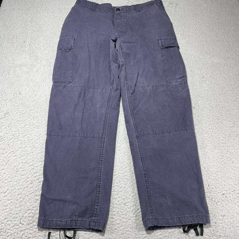 TRU-SPEC‎ Cargo Pants Mens Large Blue Cotton Ripstop Tactical Workwear Outdoor